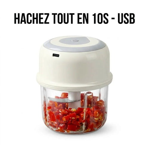 Mini Hachoir Électrique USB - Cuisine Rapide & Sans Effort