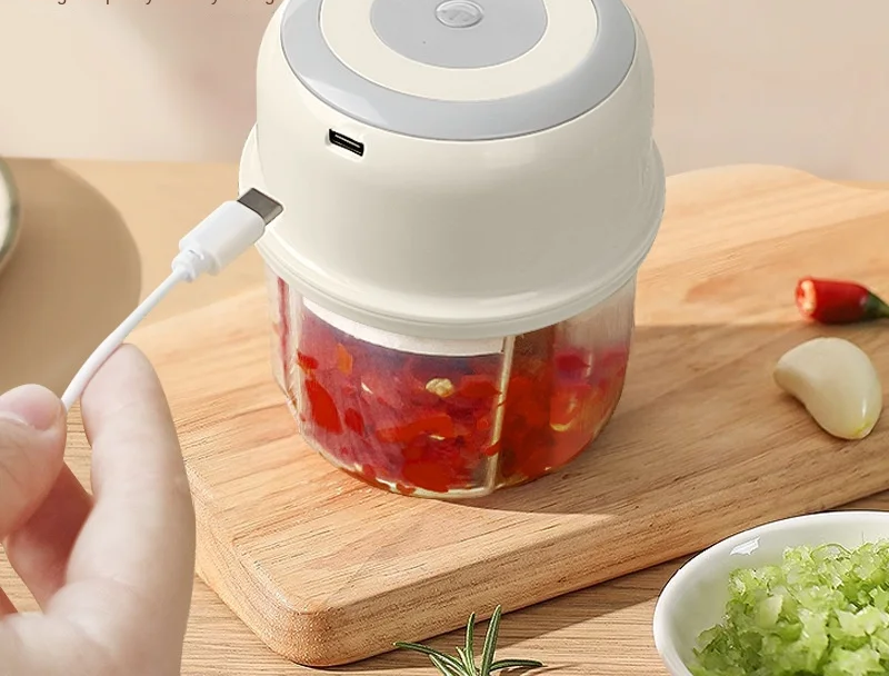 Mini Hachoir Électrique USB - Cuisine Rapide & Sans Effort